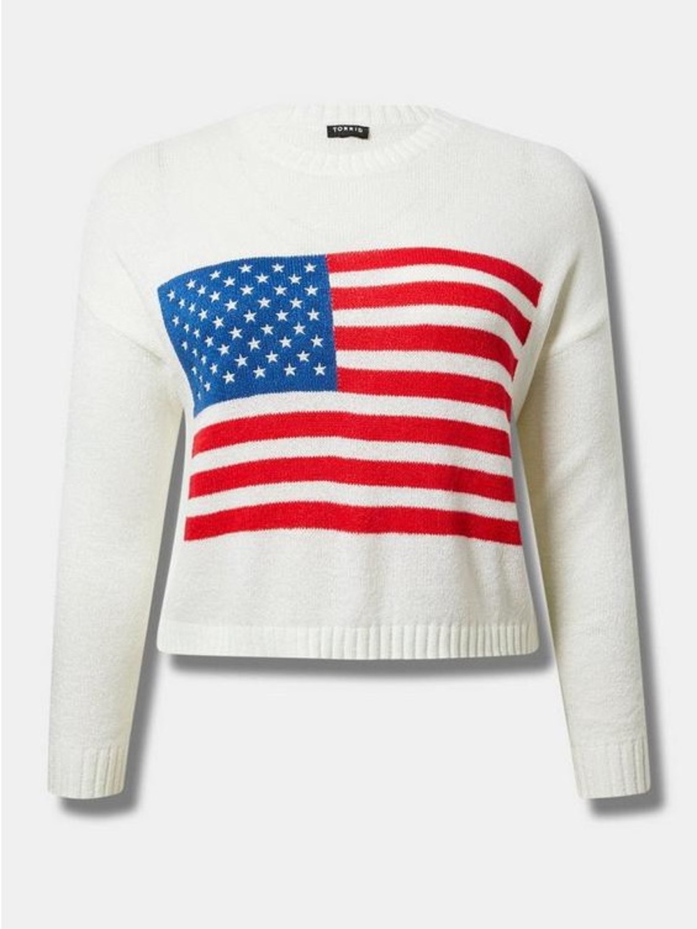 TORRID White American Flag Crewneck Sweater - Size 0X
